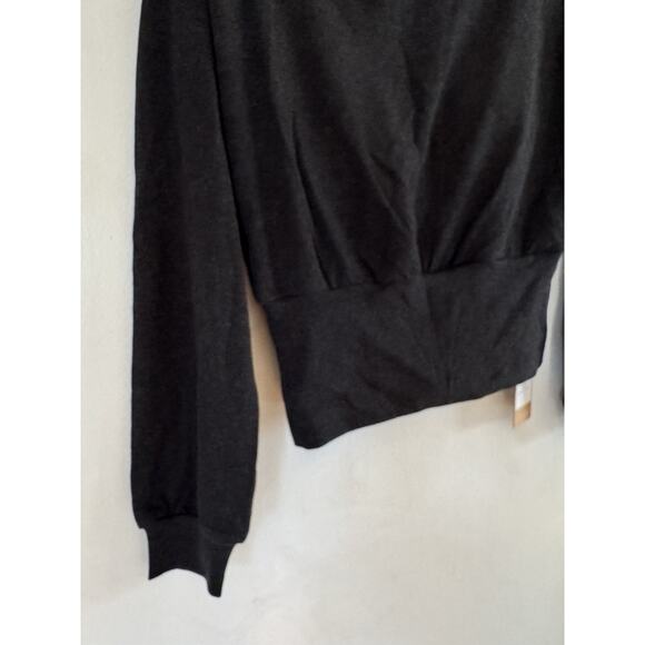 NWT OGL Non Itchy Wool Blend Boatneck Brami Long Sleeve Heather Black Size Small - Picture 8 of 9